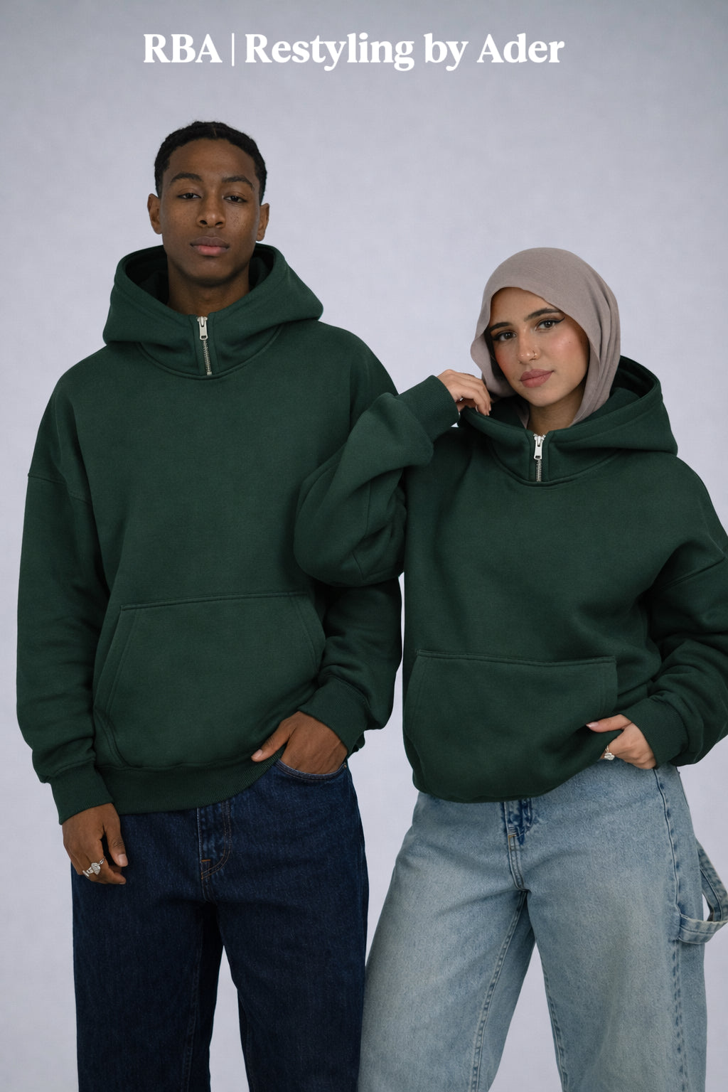 Hoodie Storm Zip Oversize Unisexe 100 % Coton